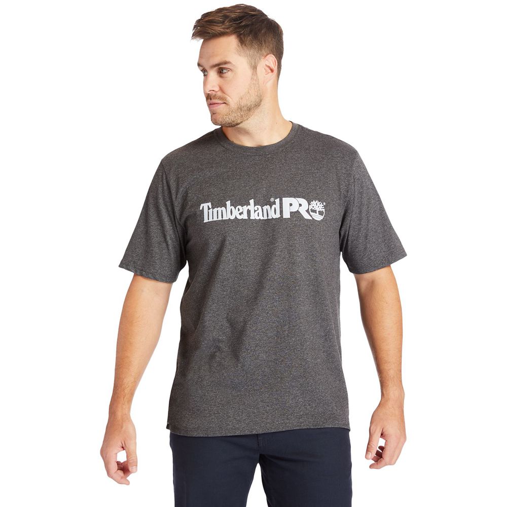 Camisetas Timberland Hombre Pro® Big & Tall Base Plate Short-Sleeve Gris Oscuro - Chile UFT-395284